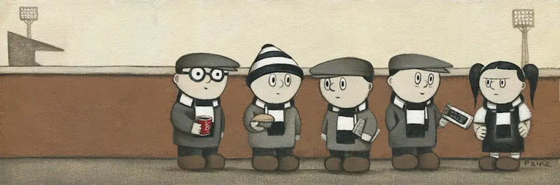 Up The Vale - On the Terraces, outside the Ground original art by Paine Proffitt Original Art from Barewall Art Gallery