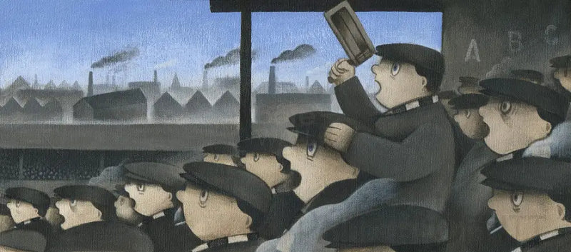 Up The Vale - With my Dad original art by Paine Proffitt Original Art from Barewall Art Gallery