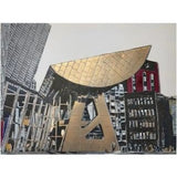 Urban Geometry Linocut 2020 by Jayne Pellington Linocut from Barewall Art Gallery