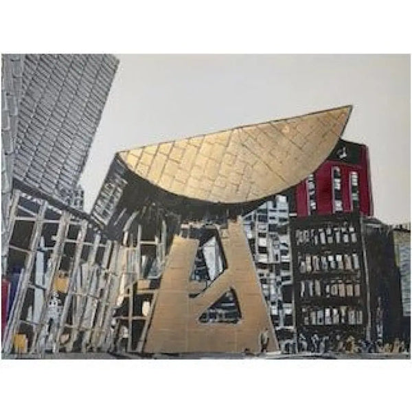 Urban Geometry Linocut 2020 by Jayne Pellington Linocut from Barewall Art Gallery