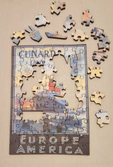Victory Wooden Lazercut Puzzle of Vintage Titanic Cunard Line Poster Jigsaw Puzzle by Victory Jigsaw Puzzles Jigsaws from Barewall Art Gallery