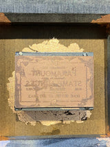 Vintage copper stamp printing block. Box framed with copper leafing. By Lost and Found Projects. by Barewall