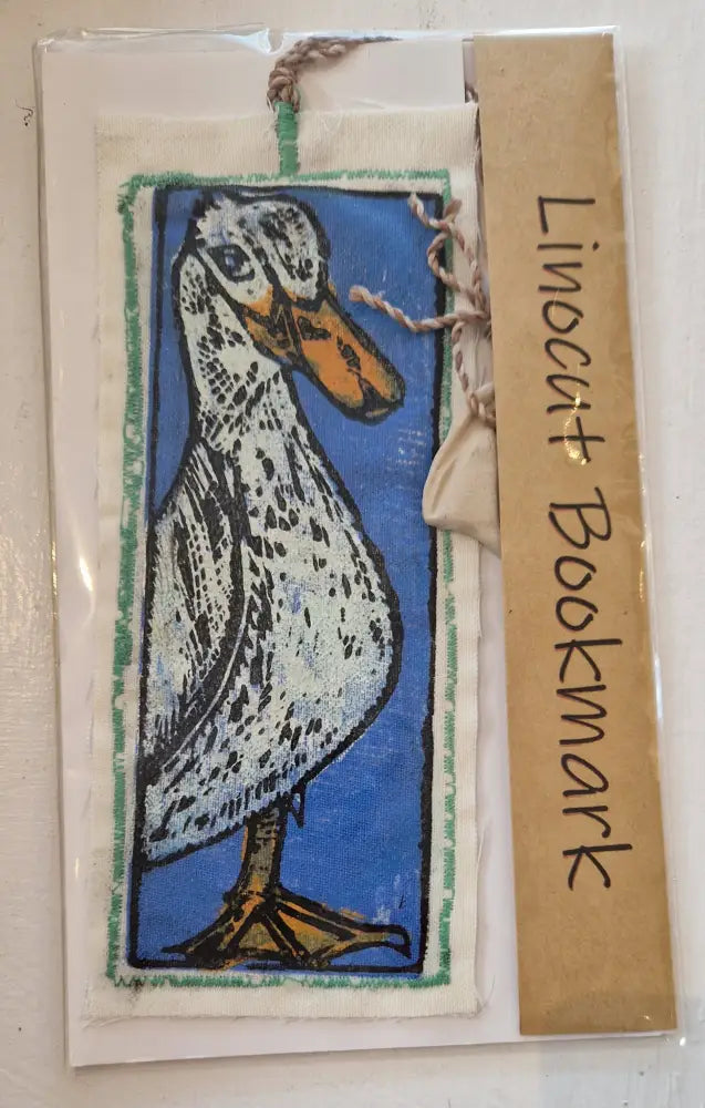 Warhol Duck Linocut Bookmarks with Clay Footprint 2024 by Shauna McCann Book from Barewall Art Gallery