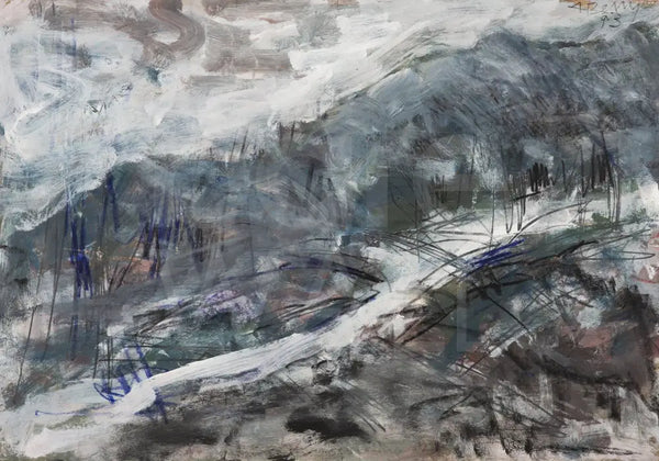Wintry Hillside 1993 by Arthur Berry Original Art from Barewall Art Gallery