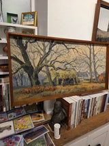 Woodland House c1950s Oil Painting by Frederick F Errill Original Art from Barewall Art Gallery