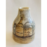 Small Longton Bottle Shaped Vase Hand Painted by Lyn James