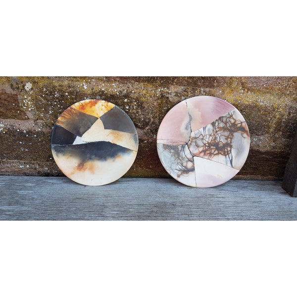 Round reconstructed plates by June Ridgway