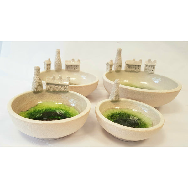 Ceramic and Glass Bottle Kiln Bowls 2021 by Shauna McCann