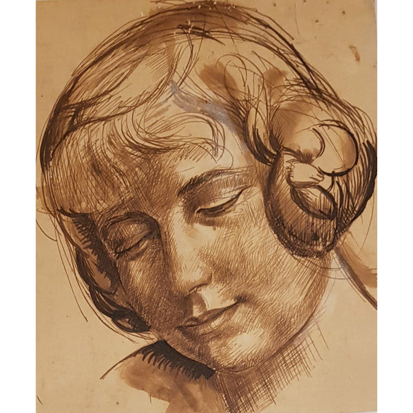 Female Portrait drawing by Stanley Lewis