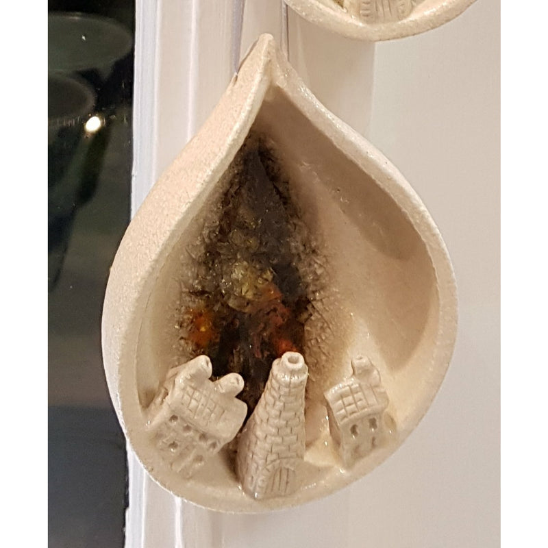 Ceramic and Glass Bottle Kiln Hanging Decorations by Shauna McCann