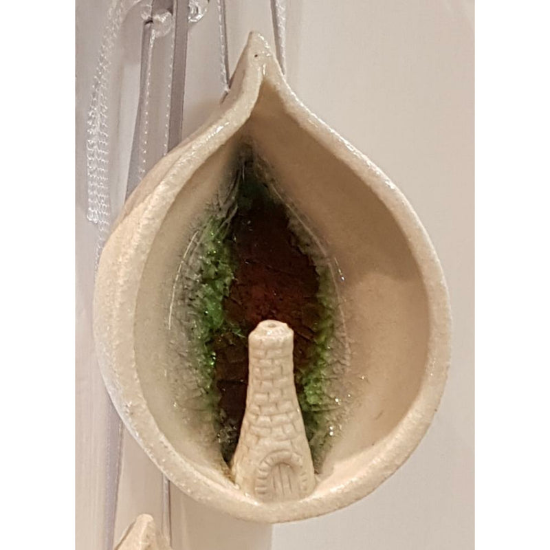 Ceramic and Glass Bottle Kiln Hanging Decorations by Shauna McCann