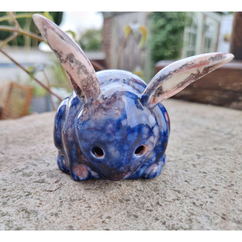 Rabbit, Mottled Glazed ceramic figure c1905 by Bernard Moore