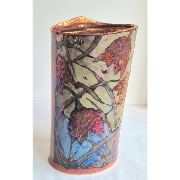 JC2119 Fritillary Meadow Lustre Flambe Vase by Jonathan Cox