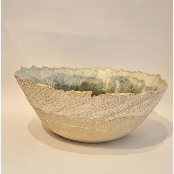 FM002 Decorated teased edge bowl by Faye Mayo