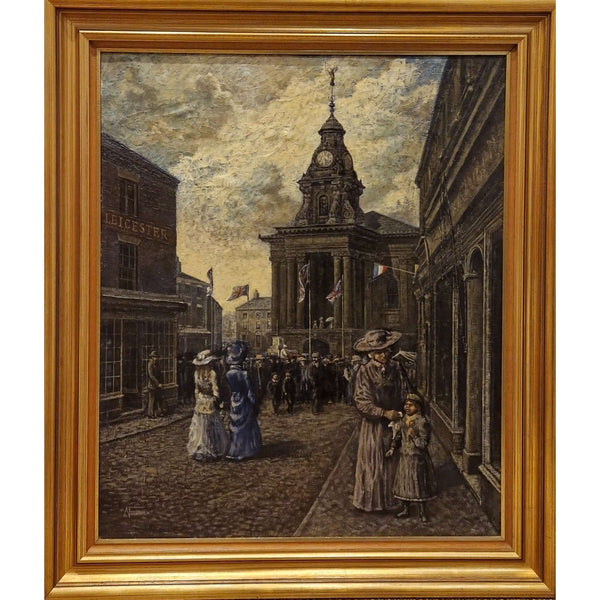 The Celebration, Market Place, Burslem Oil by Anthony Forster