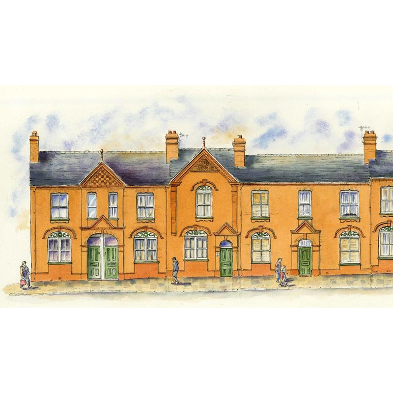 Hitchman Street and Victorian Road Fenton Stoke-on-Trent by Ronnie Cruwys - Drawing the Street