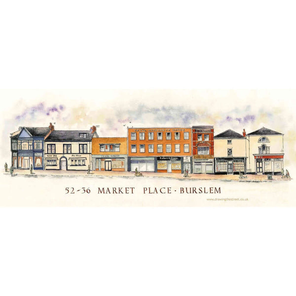 52-36 Market Place, Burslem, Stoke-on-Trent av Ronnie Cruwys - Drawing the Street