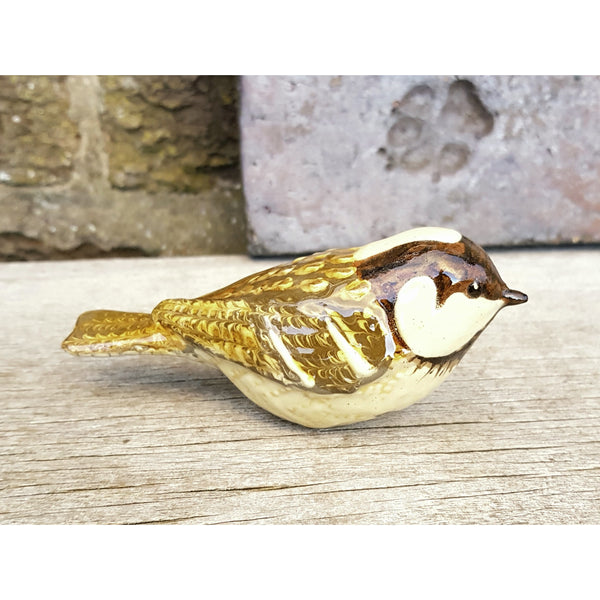 Coal Tit Slipware Ceramic British Bird by Carole Glover