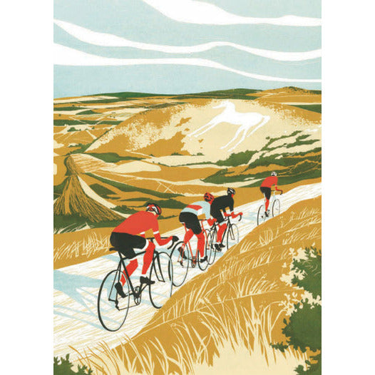 Cycling Art Greeting Cards by Eliza Southwood
