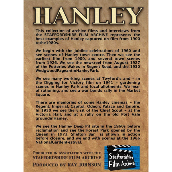 Six Towns on Film - Hanley - Stoke on Trent Historical Film DVD