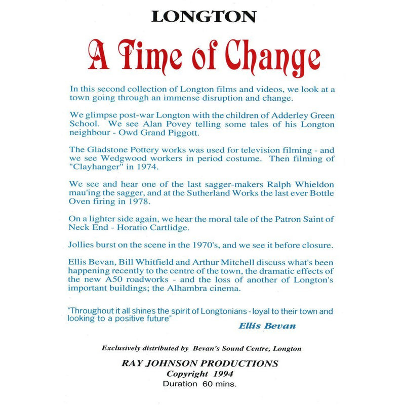 Longton - A Time of Change Stoke on Trent Historical Film DVD