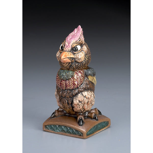 Martin Brothers inspired ceramic sculpture Mary Sparrow by Burslem Pottery