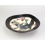 Thrown Stoneware Footed Dish with Two Birds by John Maltby