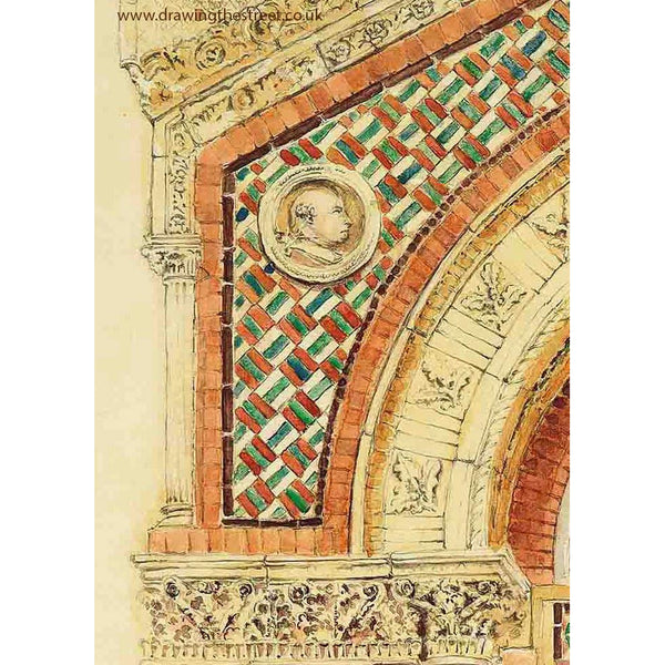 The Doorway of The Wedgwood Institute Burslem Stoke-on-Trent by Ronnie Cruwys - Drawing the Street