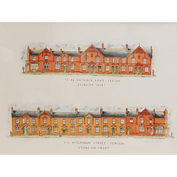 Hitchman Street and Victorian Road Fenton Stoke-on-Trent by Ronnie Cruwys - Drawing the Street