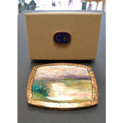 CB3 Ceramic Landscape Brooch by Cynthia Berry | Jewellery by Cynthia Berry | Barewall Art Gallery