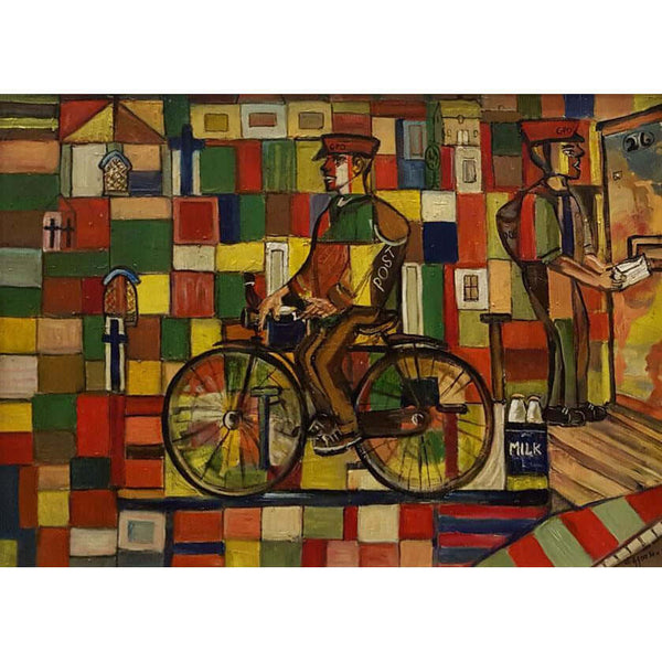 DH37 The Postman, Oil by Derek Higginson | Original Art by Derek Higginson | Barewall Art Gallery