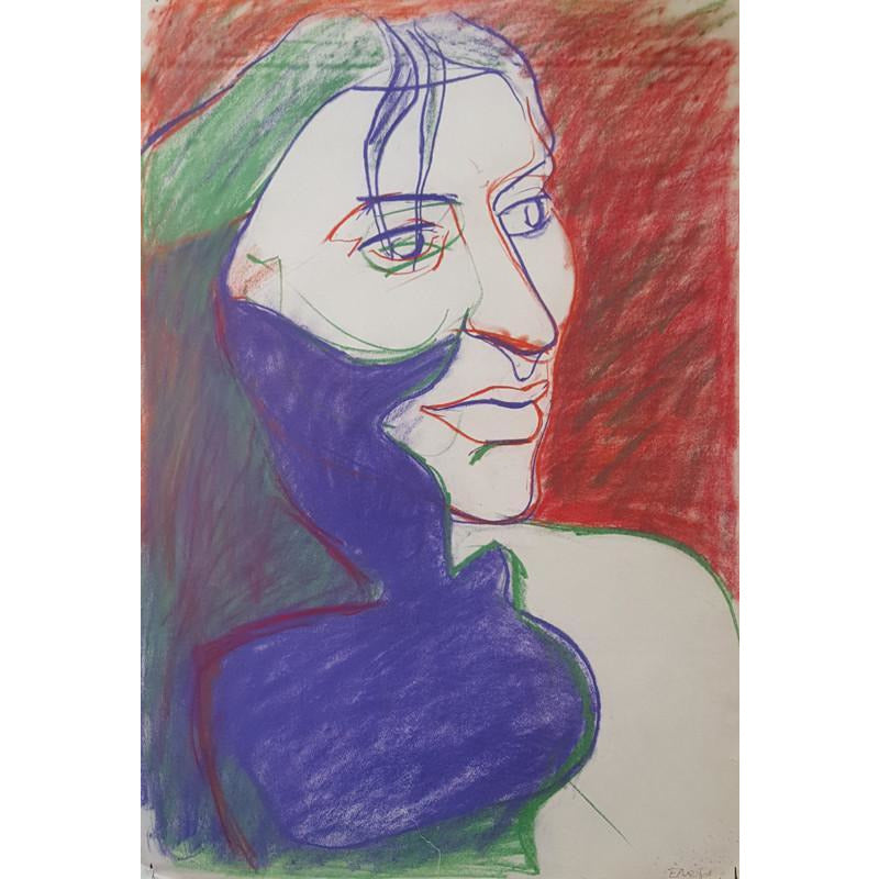 EN03P Head of Young Girl, Burslem on Paper by Enos Lovatt | Original Art by Enos Lovatt | Barewall Art Gallery