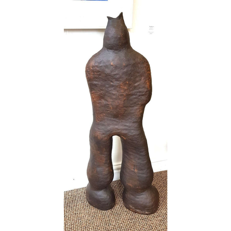 ENS6d - Brown Ceramic Sculpture of Figure c1970 by Enos Lovatt | Sculpture by Enos Lovatt | Barewall Art Gallery