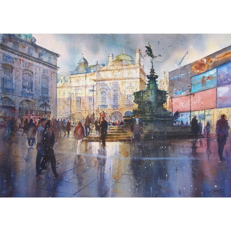 After the Rain, Piccadilly by Geoffrey Wynne RI | Original Art by Geoffrey Wynne RI | Barewall Art Gallery