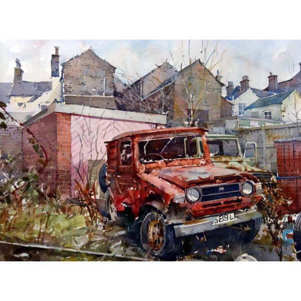 Commercial Street | Original Art by Geoffrey Wynne RI | Barewall Art Gallery
