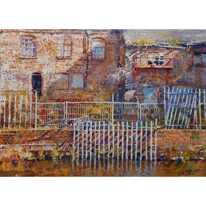 Derelict Buildings on the Trent and Mersey by Geoffrey Wynne RI | Original Art by Geoffrey Wynne RI | Barewall Art Gallery