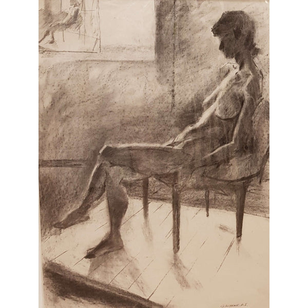 Female Nude study in pencil c1970 by Geoffrey Wynne RI | Original Art by Geoffrey Wynne RI | Barewall Art Gallery