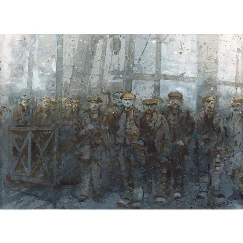 Geoffrey Wynne RI Original Art Miners by Geoffrey Wynne RI