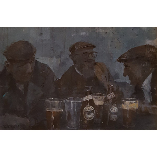 Geoffrey Wynne RI Original Art Pub Life by Geoffrey Wynne RI
