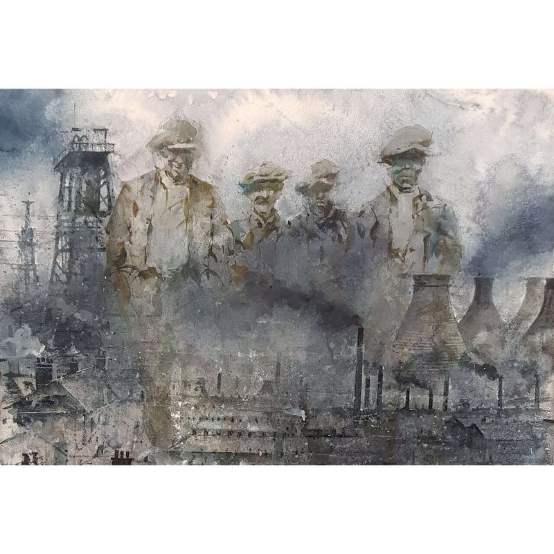 Geoffrey Wynne RI Original Art Framed with standard picture glass Written in Dust: Our Father's Fathers by Geoffrey Wynne RI