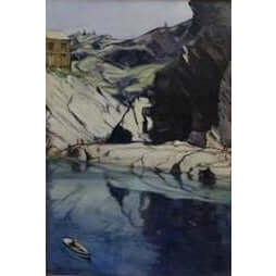 Gordon M Forsyth RI Original Art The Smuggler's Cave, Polperro by Gordon M Forsyth RI