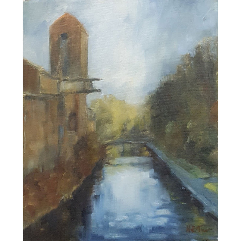 Helen Tarr Original Art The Old Calcining Works on the Canal by Helen Tarr
