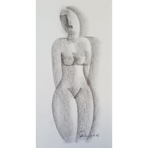 Female Nude Drawing 1965 by Jack Simcock | Original Art by Jack Simcock | Barewall Art Gallery