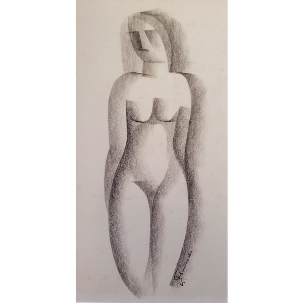 Jack Simcock Original Art Nude Figure Drawing 1965 by Jack Simcock