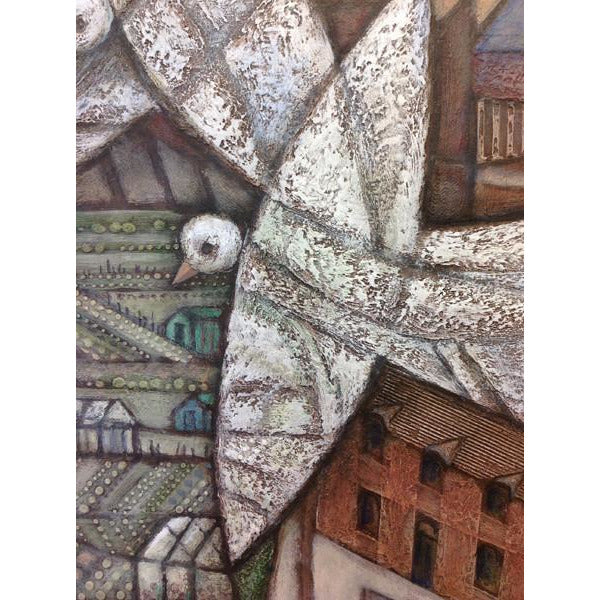 Birds over Allotment by Jiri Borsky | Original Art by Jiri Borsky | Barewall Art Gallery