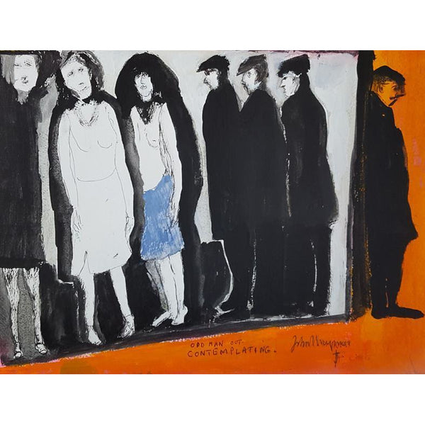 John Thompson Original Art Owd Man Out Contemplating by John Thompson