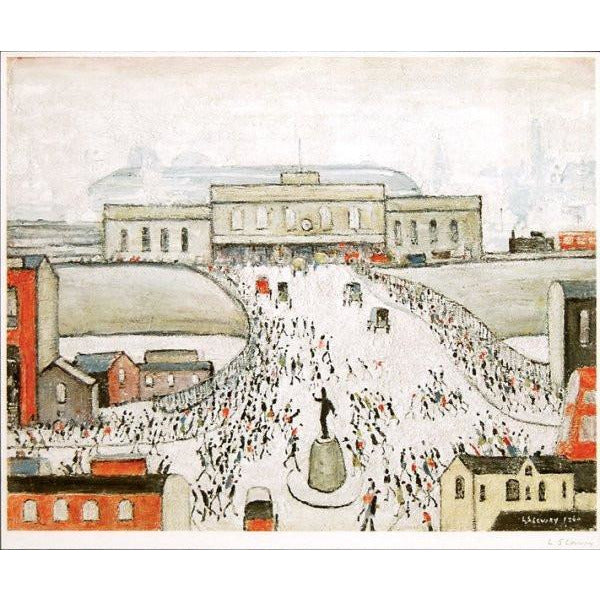 L S Lowry Print Station Approach, Manchester Signed Print by L S Lowry