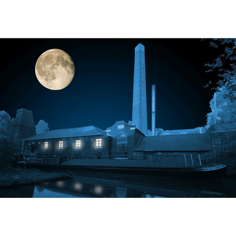 Photography print Moon over Bone Mill Etruria Moon over the Potteries Collection by Richard Howle