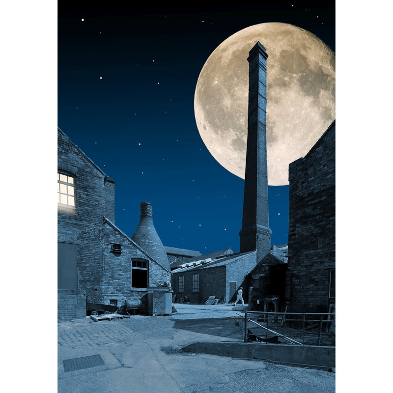 Photography print Moon over Pot Bank Yard Moon over the Potteries Collection by Richard Howle