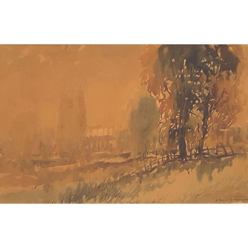 Autumn Haze, Suffolk 1968 by Reginald Haggar | Original Art by Reginald Haggar | Barewall Art Gallery